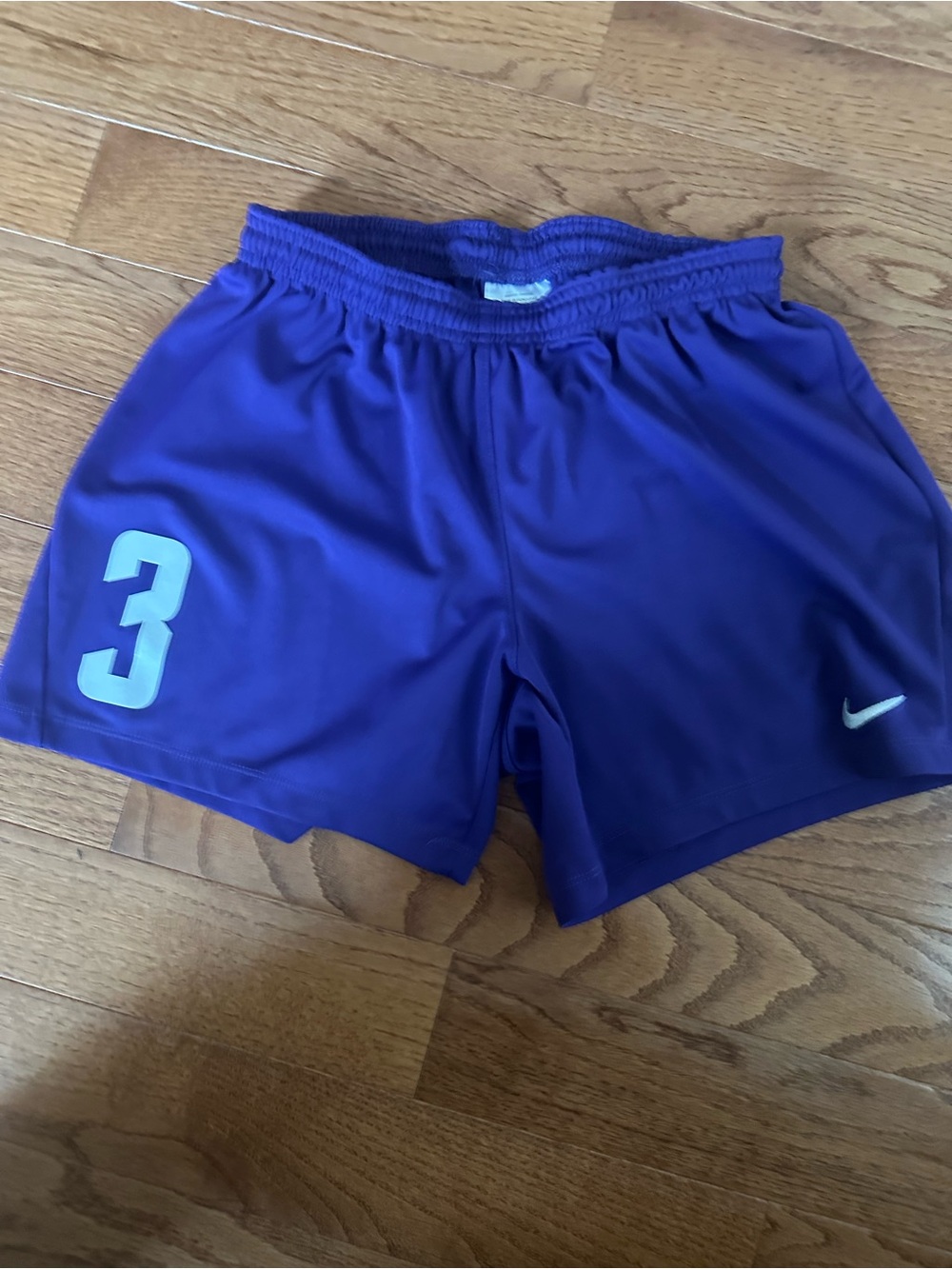 Nike Women’s Purple Athletic Shorts with Number 3